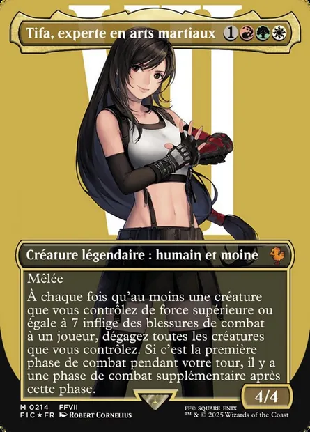Tifa, experte en arts martiaux, carte Magic FIC 214 — extension Final Fantasy Commander