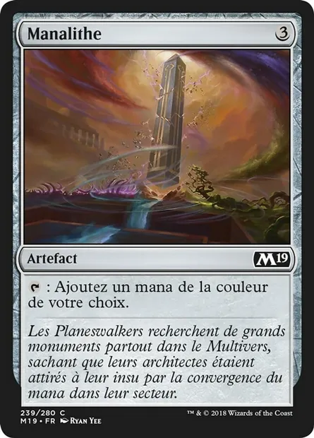 Manalithe, carte Magic M19 239 — extension Core Set 2019
