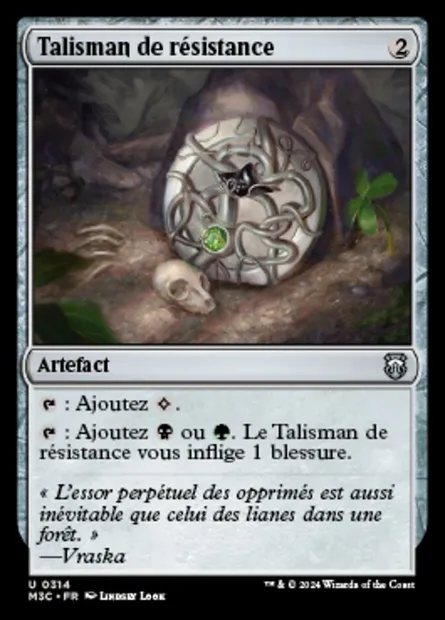 Talisman de résistance, carte Magic M3C 314 — extension Modern Horizons 3 Commander