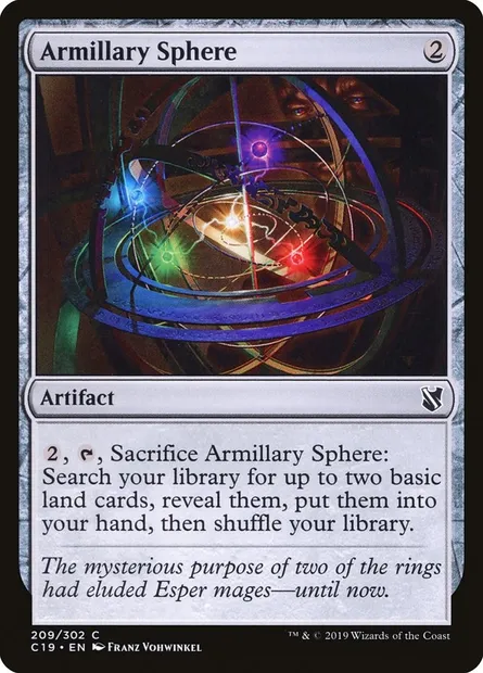Armillary Sphere, Magic card C19 209 — Commander 2019 set
