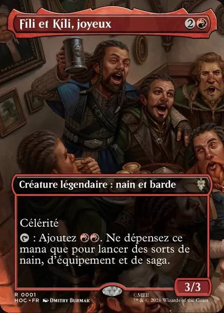 Fíli et Kíli, joyeux, carte Magic HOC 1 — extension The Hobbit Eternal