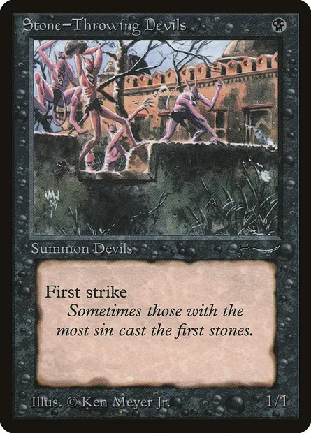 Stone-Throwing Devils, carte Magic ARN 33 — extension Arabian Nights