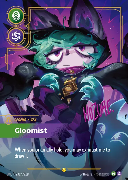 Gloomist, carte Riftbound UNL 232* — extension Unleashed