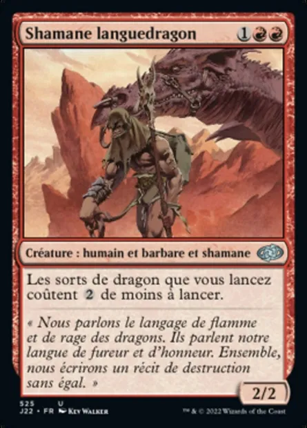 Shamane languedragon, carte Magic J22 525 — extension Jumpstart 2022