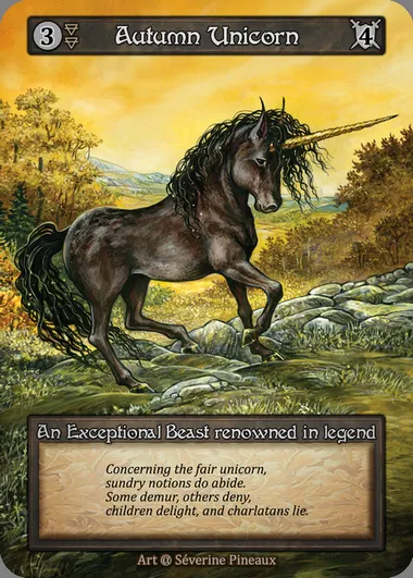 Autumn Unicorn, carte Sorcery ALP 023 — extension Alpha