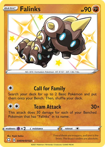 Falinks, Pokémon card SHF SV074 — Shining Fates set