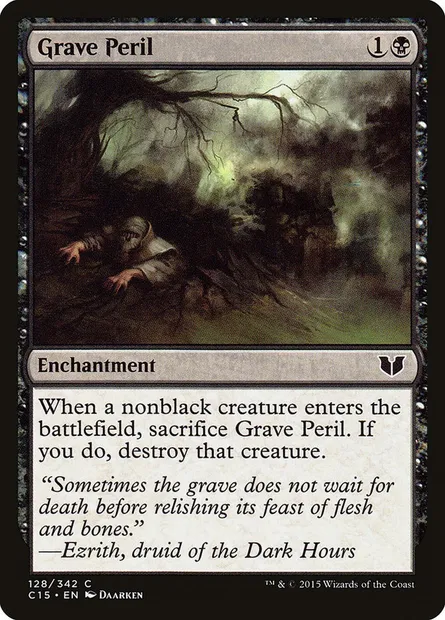 Grave Peril, Magic card C15 128 — Commander 2015 set