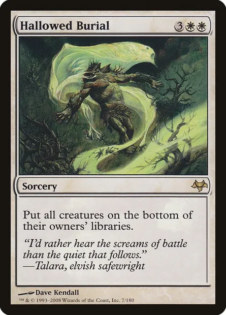 Hallowed Burial, Magic card EVE 7 — Eventide set