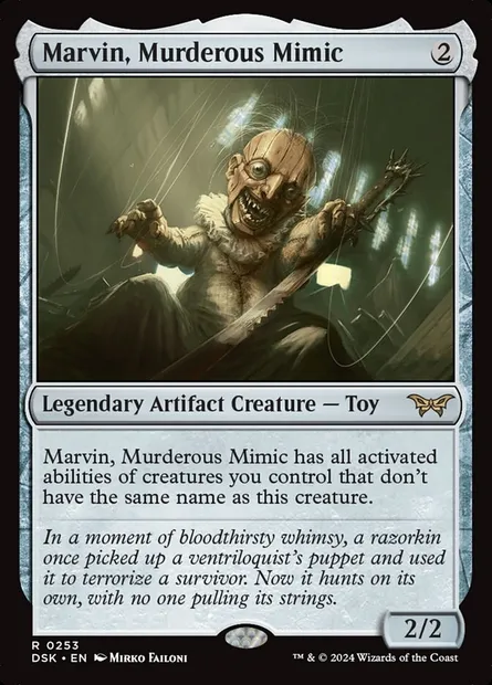 Marvin, Murderous Mimic, Magic card DSK 253 — Duskmourn: House of Horror set