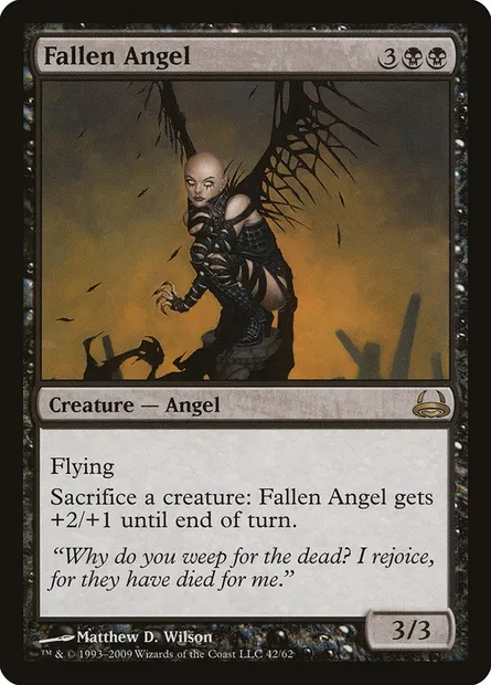 Ange déchu, carte Magic DDC 42 — extension Duel Decks: Divine vs. Demonic