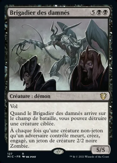 Brigadier des damnés, carte Magic MIC 127 — extension Midnight Hunt Commander