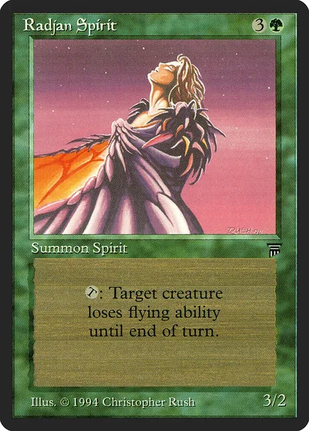 Esprit radjane, carte Magic LEG 199 — extension Legends