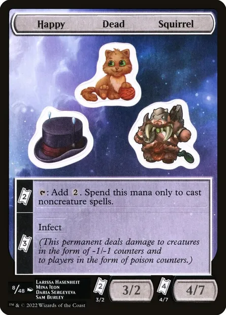 Happy Dead Squirrel, Magic card SUNF 8 — Unfinity Sticker Sheets set