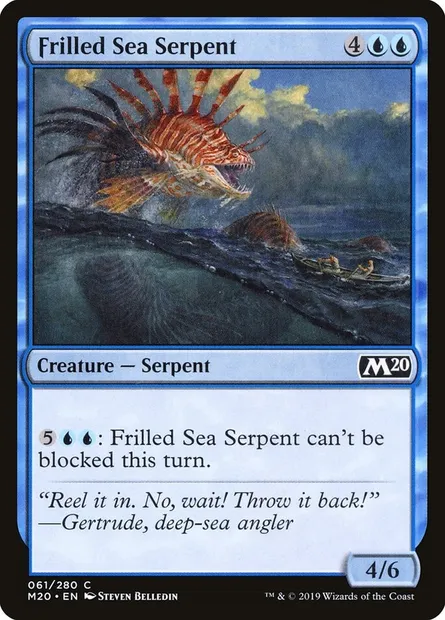 Frilled Sea Serpent, Magic card M20 61 — Core Set 2020 set