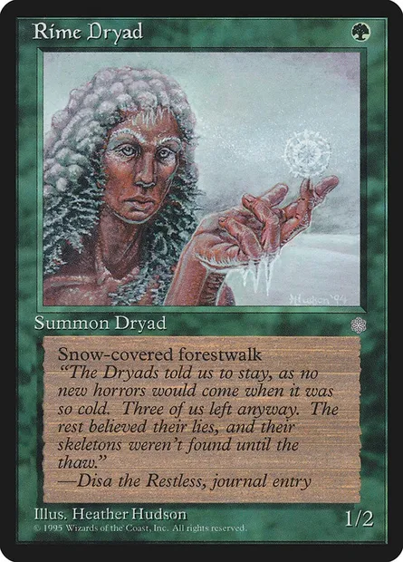 Rime Dryad, Magic card ICE 260 — Ice Age set