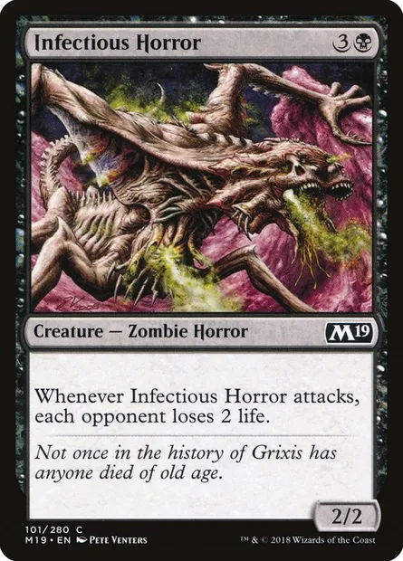 Infectious Horror, Magic card M19 101 — Core Set 2019 set