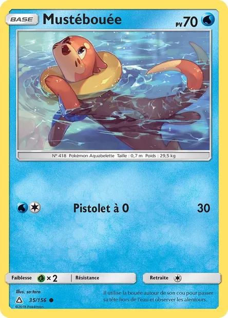 Mustébouée, carte Pokémon UPR 35 — extension Ultra-Prisme