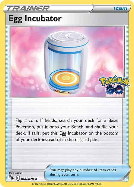 Egg Incubator, Pokémon card PGO 066 — Pokémon GO set