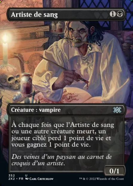 Artiste de sang, carte Magic 2X2 352 — extension Double Masters 2022