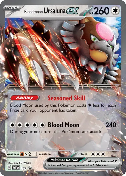 Bloodmoon Ursaluna ex, Pokémon card PR-SV 177 — SVP Black Star Promos set