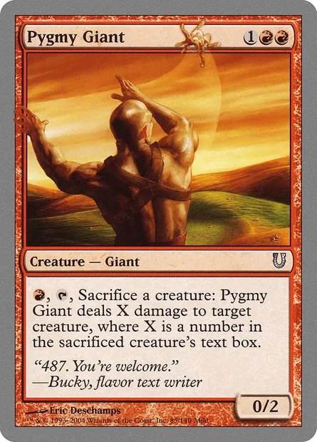 Pygmy Giant, carte Magic UNH 85 — extension Unhinged