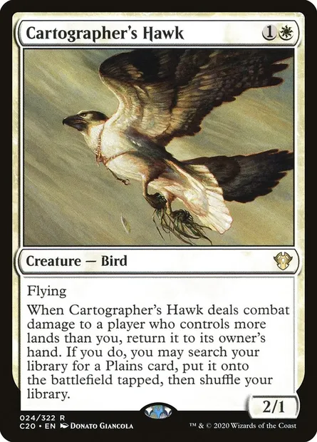 Cartographer's Hawk, Magic card C20 24 — Commander 2020 set