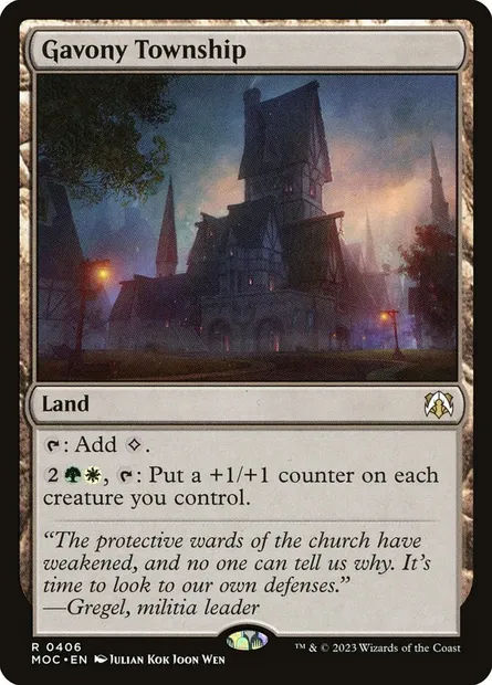 Gavony Township, Magic card MOC 406 — March of the Machine Commander set