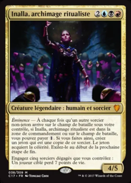 Inalla, archimage ritualiste, carte Magic C17 38 — extension Commander 2017