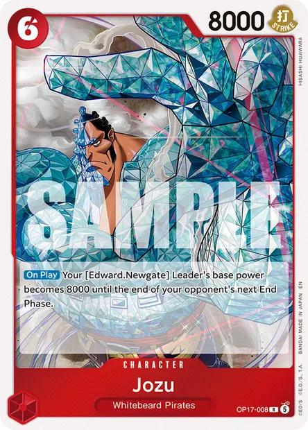 Jozu, One Piece card OP17-008 — THE WORLD’S STRONGEST WARRIORS set