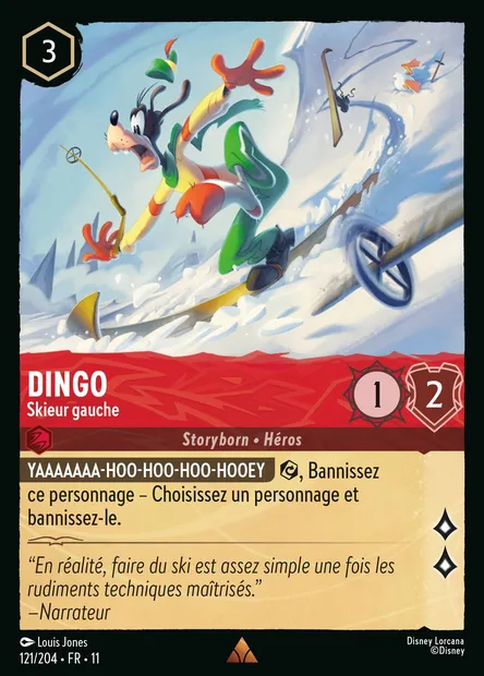 Dingo - Skieur gauche, carte Disney Lorcana CH11-121 — extension Givresort