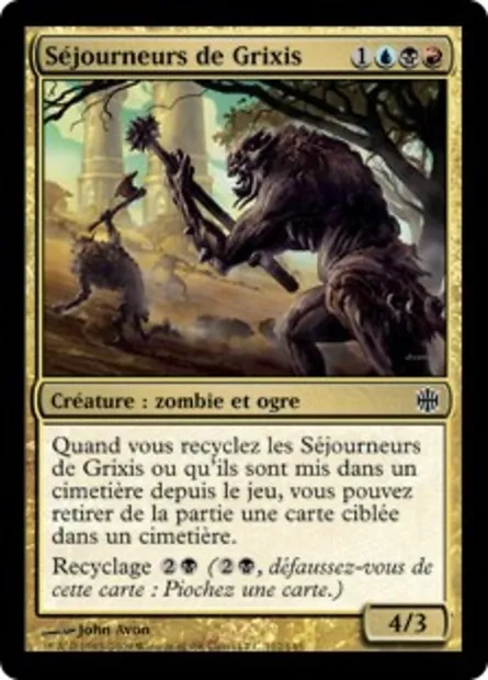 Séjourneurs de Grixis, carte Magic ARB 112 — extension La Renaissance d'Alara