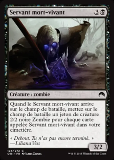 Servant mort-vivant, carte Magic ORI 124 — extension Magic Origines