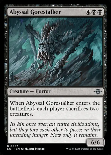 Abyssal Gorestalker, Magic card LCI 87 — The Lost Caverns of Ixalan set