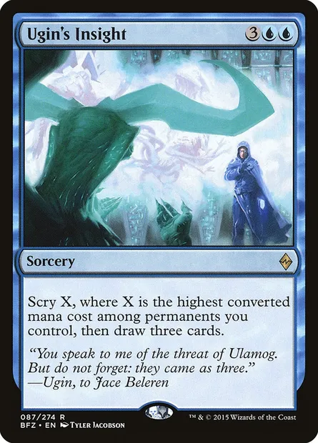 Ugin's Insight, Magic card BFZ 87 — Battle for Zendikar set