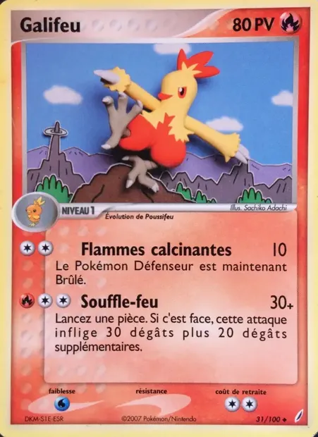 Galifeu, carte Pokémon CG 31 — extension EX Gardiens de Cristal