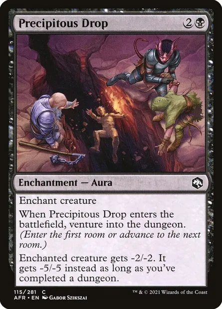 Precipitous Drop, Magic card AFR 115 — Adventures in the Forgotten Realms set
