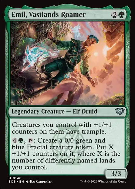 Emil, Vastlands Roamer, Magic card SOS 146 — Secrets of Strixhaven set