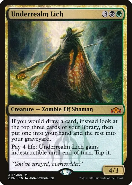 Underrealm Lich, Magic card GRN 211 — Guilds of Ravnica set