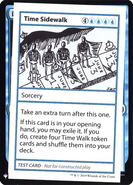 Time Sidewalk, carte Magic CMB1 31 — extension Mystery Booster Playtest Cards 2019