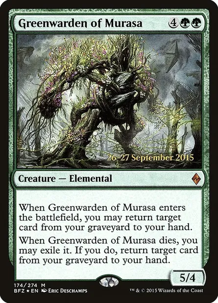Gardien vert de Murasa, carte Magic PBFZ 174s — extension Battle for Zendikar Promos