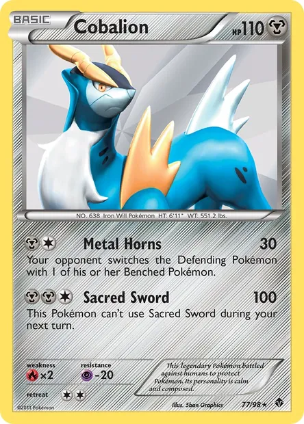 Cobalion, Pokémon card EPO 77 — Emerging Powers set