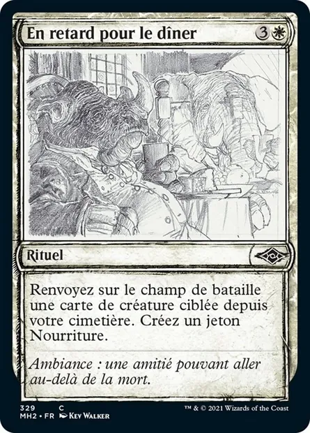 En retard pour le dîner, carte Magic MH2 329 — extension Horizons du Modern 2