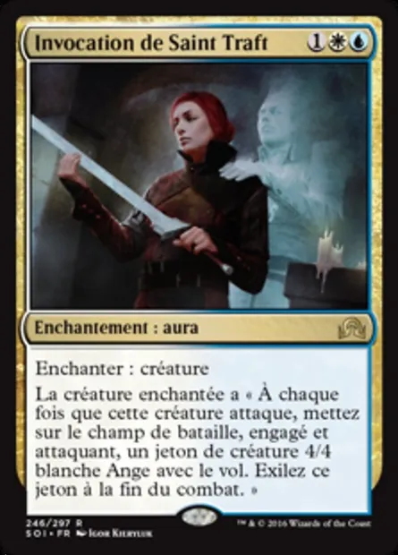 Invocation de Saint Traft, carte Magic SOI 246 — extension Ténèbres sur Innistrad