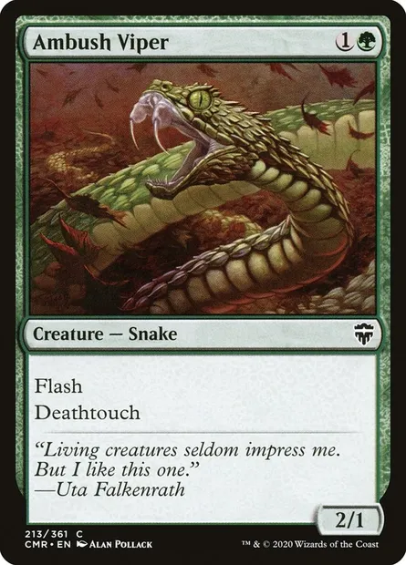 Ambush Viper, Magic card CMR 213 — Commander Legends set