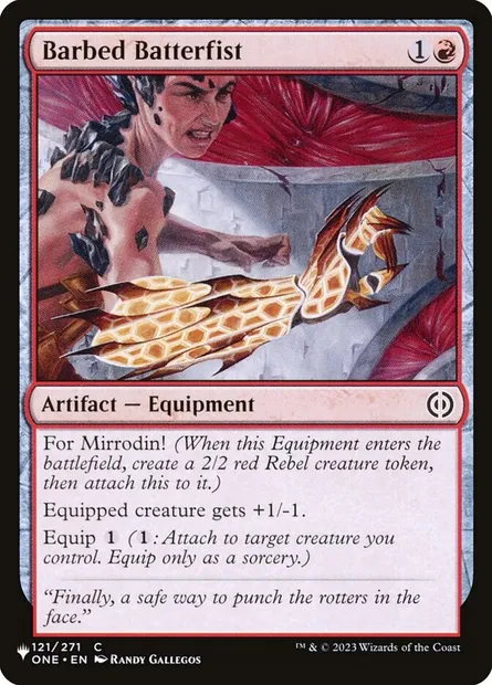 Barbed Batterfist, Magic card PLST ONE-121 — The List set