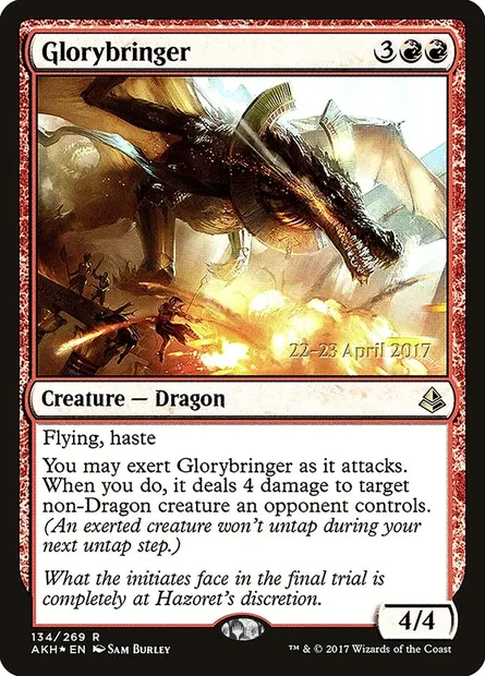 Glorybringer, Magic card PAKH 134s — Amonkhet Promos set