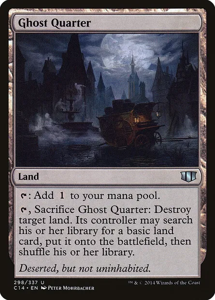 Ghost Quarter, Magic card C14 298 — Commander 2014 set
