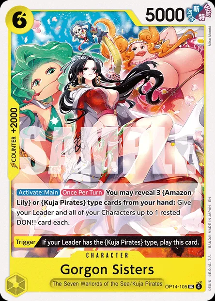 Gorgon Sisters, One Piece card OP14-105 — THE AZURE SEA’S SEVEN set