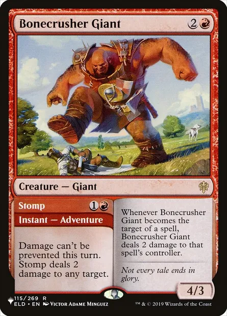 Bonecrusher Giant // Stomp, Magic card PLST ELD-115 — The List set