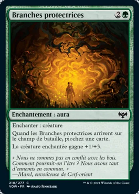 Branches protectrices, carte Magic VOW 218 — extension Innistrad : noce écarlate